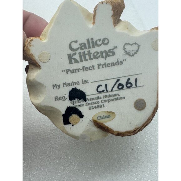 Vintage Calico Kittens Cat Figurine "Purr-fect Friends" - Picture 6 of 7